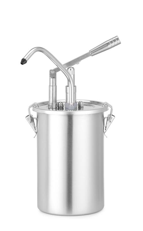 Nádoba na omáčku z nehrdzavejúcej ocele s dávkovačom, HENDI, 4,5L, ø180x(H)420mm Kód: 558102