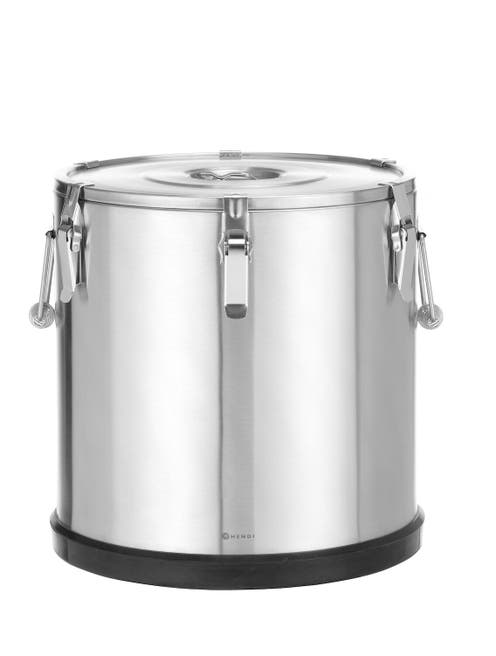 Nerezová termoska Kitchen Line na prepravu potravín, HENDI, Kitchen Line, 50L, Strieborná, ⌀430x(H)455mm Kód: 707524